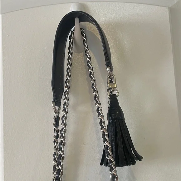 TORY BURCH Black Leather Tote Bag - Picture 4 of 11